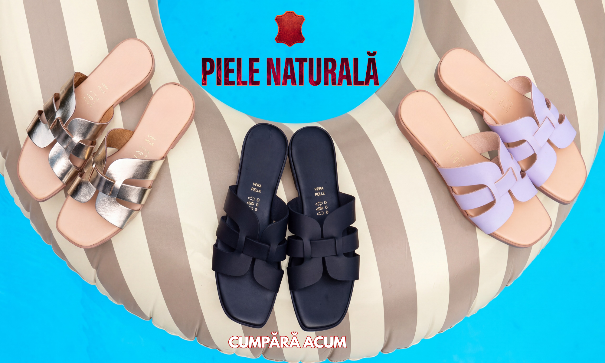papuci piele
