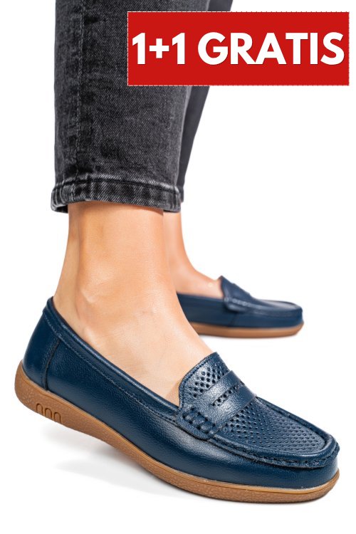 Mocasini bleumarin piele naturala tsp3041