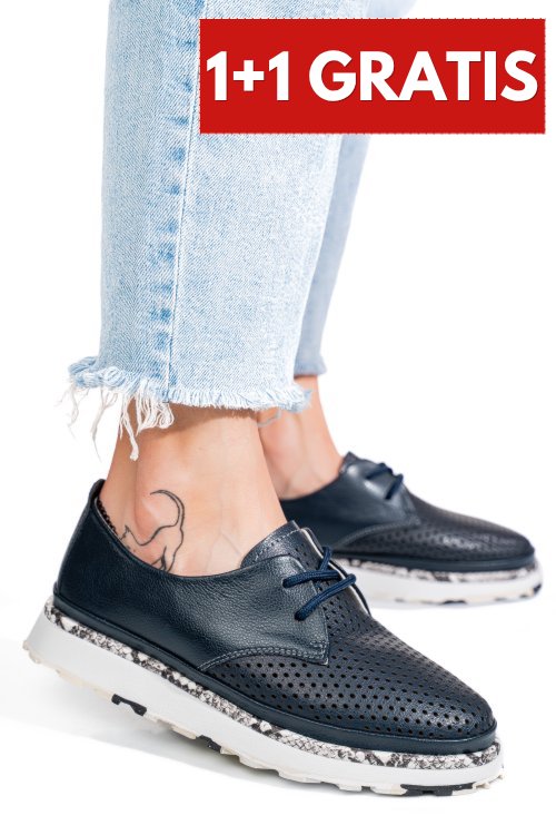 Pantofi bleumarin piele naturala jspy3930