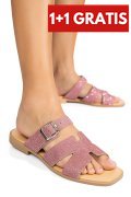 PAPUCI MOV GLITTER PIELE NATURALA SSPOLE
