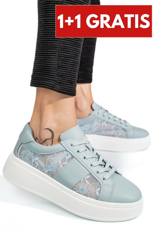 Pantofi sport light blue piele naturala fsp001-848