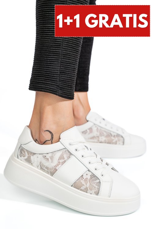 Pantofi sport white piele naturala fsp001-848