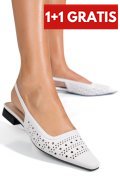 SANDALE ALBE PIELE NATURALA SSPN4010
