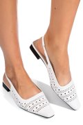 SANDALE ALBE PIELE NATURALA SSPN4010
