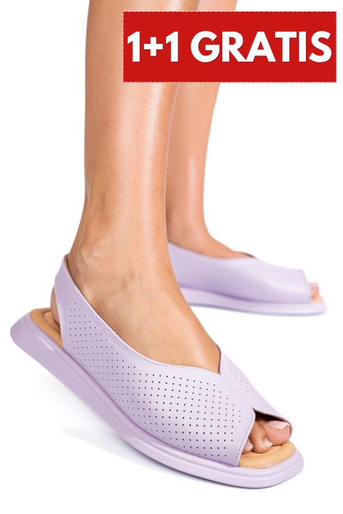 Sandale mov piele naturala tsp6028