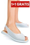 SANDALE ALBASTRE PIELE NATURALA TSP6028