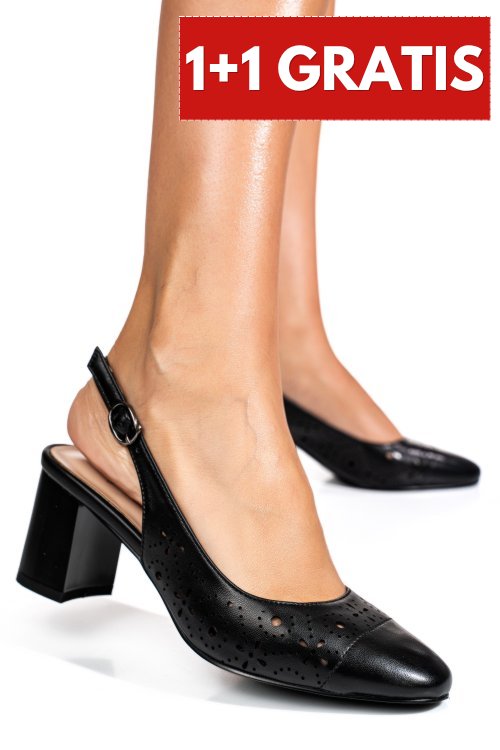Sandale negre piele naturala sspn4001