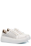 PANTOFI SPORT ALBI PIELE NATURALA TSP6042