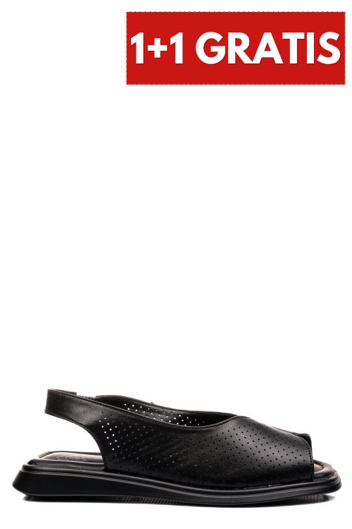 Sandale negre piele naturala tsp6028
