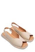 SANDALE BEJ PIELE NATURALA TSP6028
