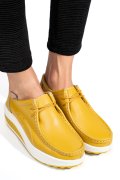 PANTOFI SPORT GALBENI PIELE NATURALA ASP388
