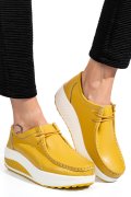 PANTOFI SPORT GALBENI PIELE NATURALA ASP388