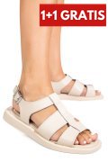 SANDALE BEJ PIELE NATURALA TSP6030