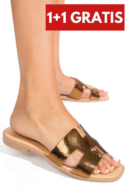 Papuci bronz piele naturala hsp100tj