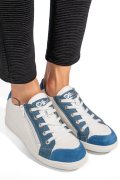 PANTOFI SPORT ALB ALBASTRU PIELE NATURALA 0SP1864
