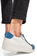 PANTOFI SPORT ALB ALBASTRU PIELE NATURALA 0SP1864