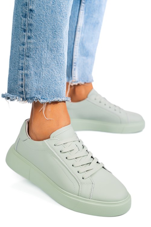 Pantofi sport verzi piele naturala fsp001765