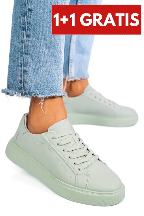 Pantofi sport verzi piele naturala fsp001765