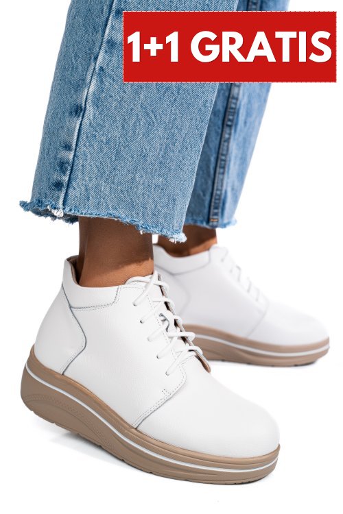 Ghete albe piele naturala 0sp588