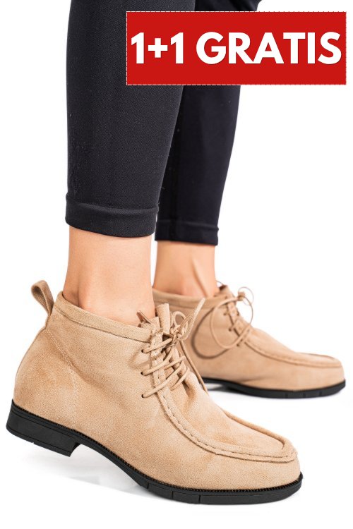 Ghete beige suede ospd869
