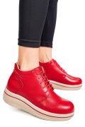 GHETE ROSII PIELE NATURALA 0SP588