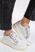 PANTOFI SPORT ALBI PIELE NATURALA F002346