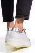 PANTOFI SPORT ALBI PIELE NATURALA F002346
