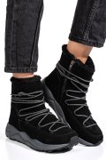 GHETE NEGRE PIELE NATURALA INTOARSA 2SP404