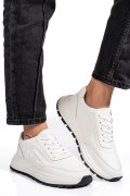 PANTOFI SPORT ALBI PIELE NATURALA FSP001751