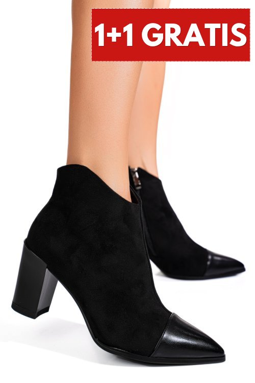 Botine black suede vspn3107