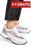 PANTOFI SPORT ALBI PIELE NATURALA GSPO098