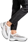 PANTOFI SPORT ALBI PIELE NATURALA GSPO098