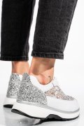PANTOFI SPORT ALBI PIELE NATURALA GSPO098