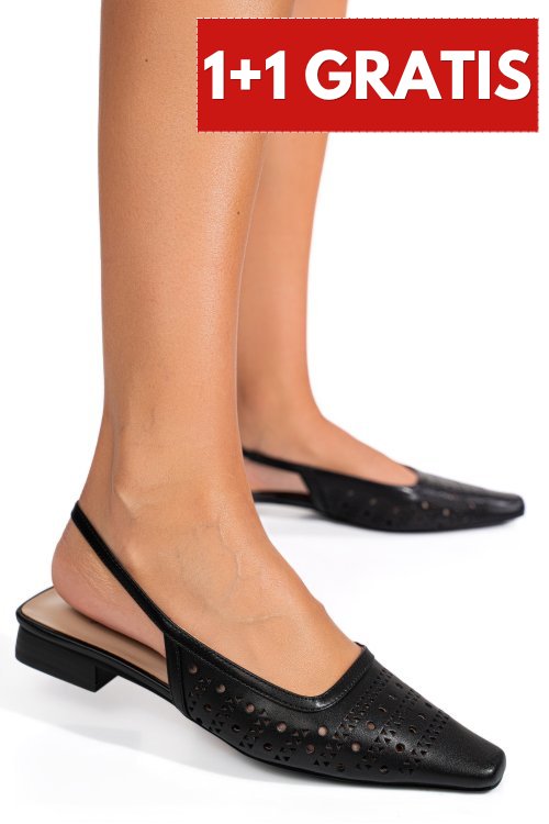 Sandale negre  piele naturala sspn4010