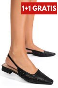 SANDALE NEGRE  PIELE NATURALA SSPN4010