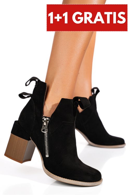 Botine black suede asp5715