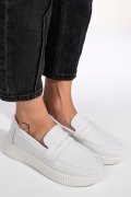 MOCASINI ALBI PIELE NATURALA YSPJ24006