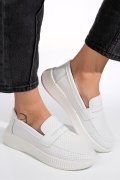 MOCASINI ALBI PIELE NATURALA YSPJ24006