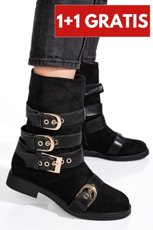 Cizme black suede asp9619