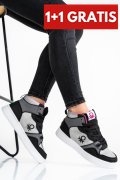 BENETON, PANTOFI SPORT GREY BLACK BTW227601