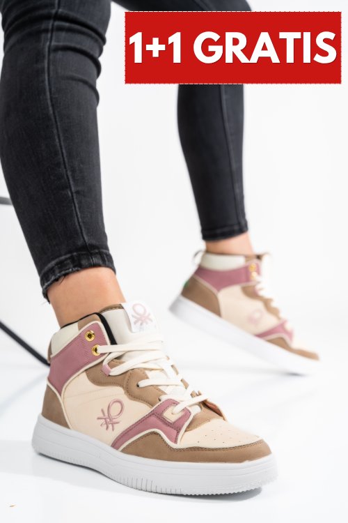 Beneton, pantofi sport beige btw227601