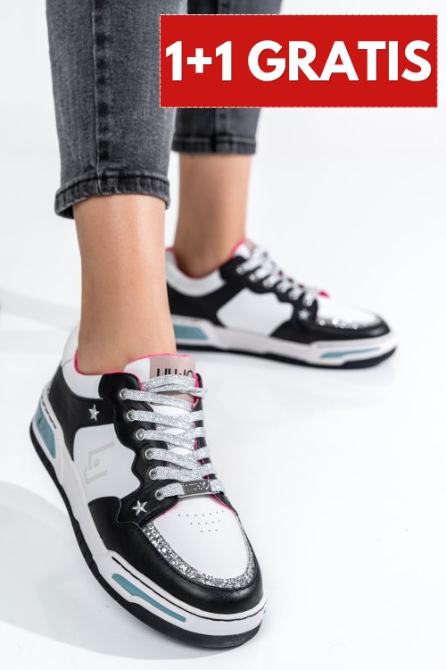 Liu jo, pantofi sport black silver ba2185