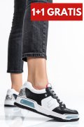 LIU JO, PANTOFI SPORT BLACK SILVER BA2185