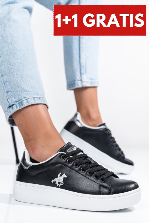 U.s. grand polo, pantofi sport black silver gpw314213