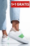 BENETON, PANTOFI SPORT WHITE GREEN BTW314120