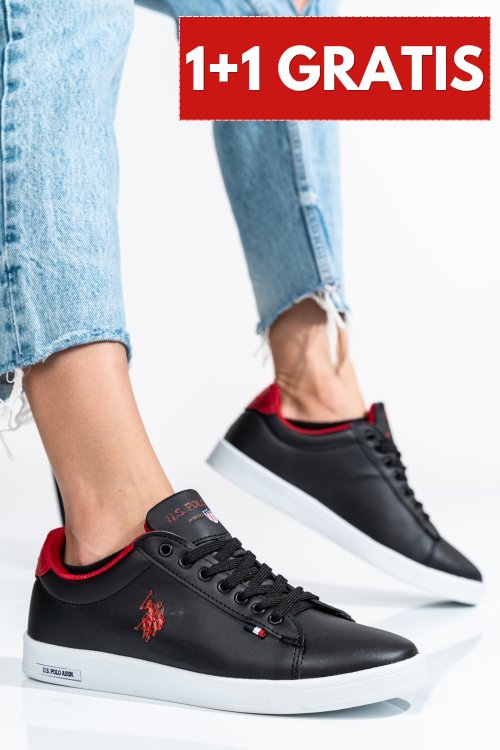 U.s. polo assn, pantofi sport black-red franco-gsn