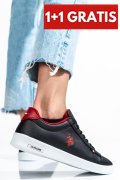 U.S. POLO ASSN, PANTOFI SPORT BLACK-RED FRANCO-GSN