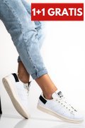 ADIDAS, PANTOFI SPORT WHITE BLACK STAN SMITH PARLEY