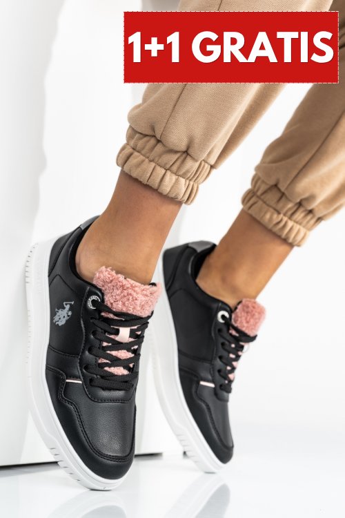 U.s. polo assn, pantofi sport black pink onita