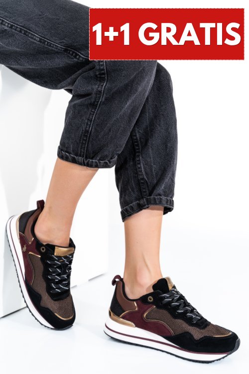 U.s. polo assn, pantofi sport black bordo layla001